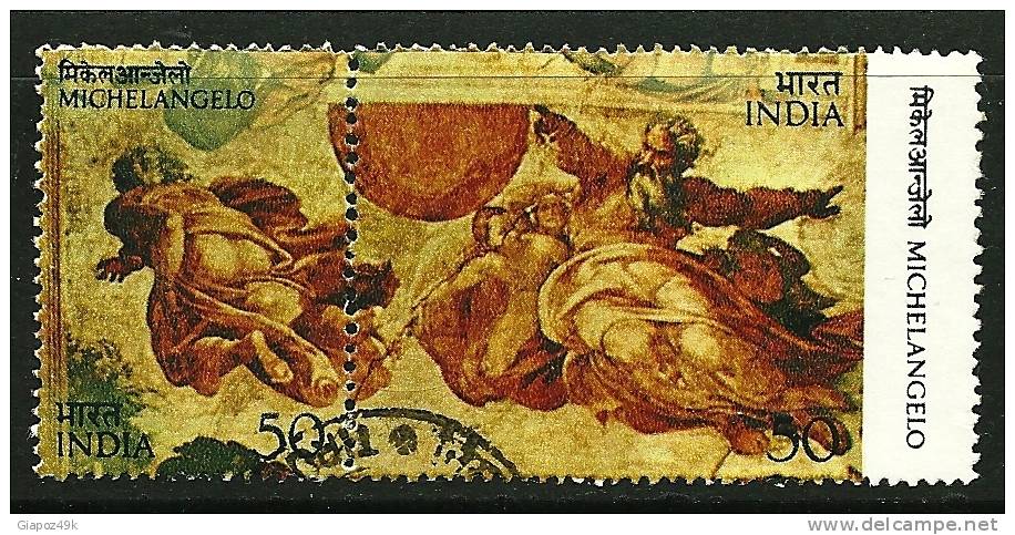 ● INDIA - 1975 - MICHELANGELO - N. 434 / 35 Usati - Cat. ? €  - Lotto 190 - Oblitérés