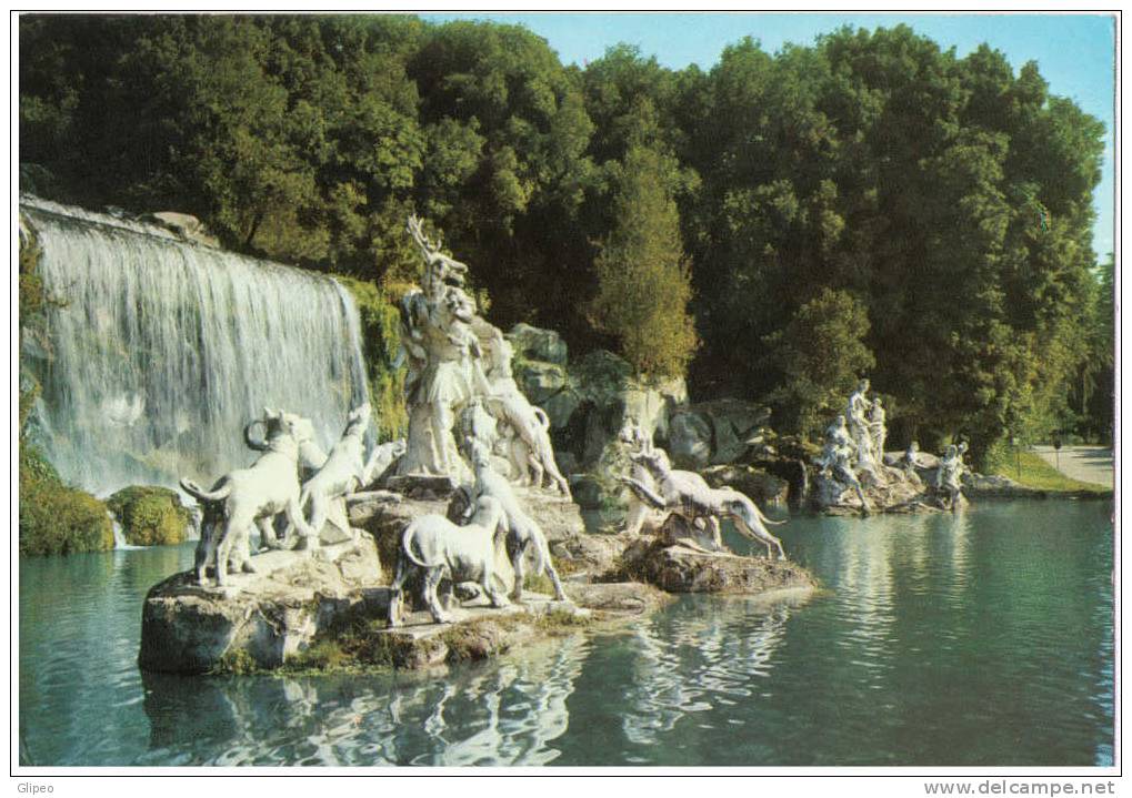 CASERTA - PARCO - PARTICOLARE DI ATTEONE NELLA VASCA DELLA CASCATA VG68 - Caserta