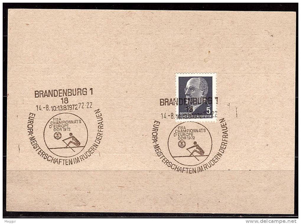 ALLEMAGNE  Carte Cachet  De Brandenburg 1   1972   Aviron - Canottaggio
