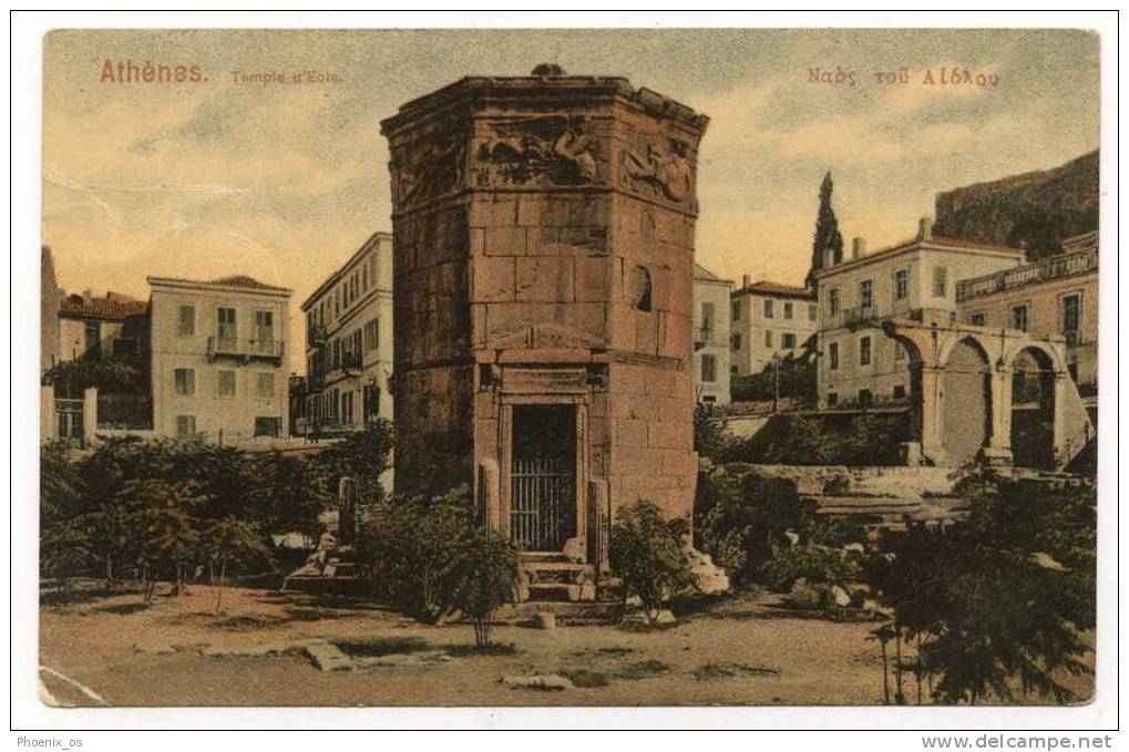 GREECE - ATHENS / ATHINAI, Temple D¨Eole, Old Postcard - Grecia