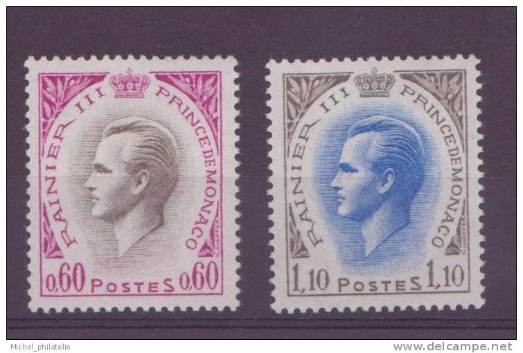 MONACO N° 847 Et 849 ** Neuf Sans Charniere   Portraits PRINCE RAINIER - Sonstige & Ohne Zuordnung