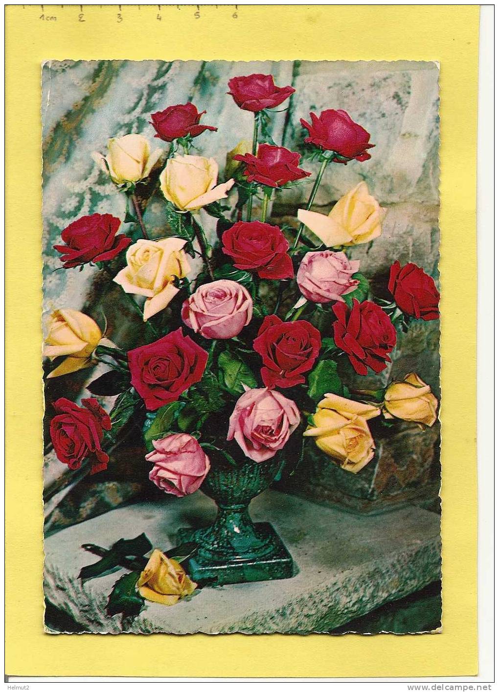 Bouquet De Roses - Carte Crantée Circulé 1963 SCHILTIGHEIM 67 Bas-Rhin (voir Descriptif Et Scan) MT81 - Schiltigheim