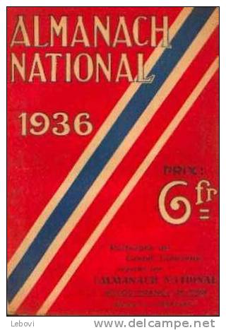 "ALMANACH NATIONAL 1936"" - Autres & Non Classés