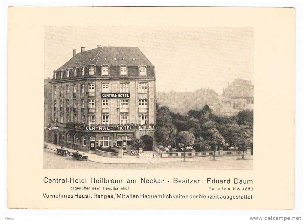 D1747   HEILBRONN : Central-Hotel Heilbronn Am Neckar - Heilbronn
