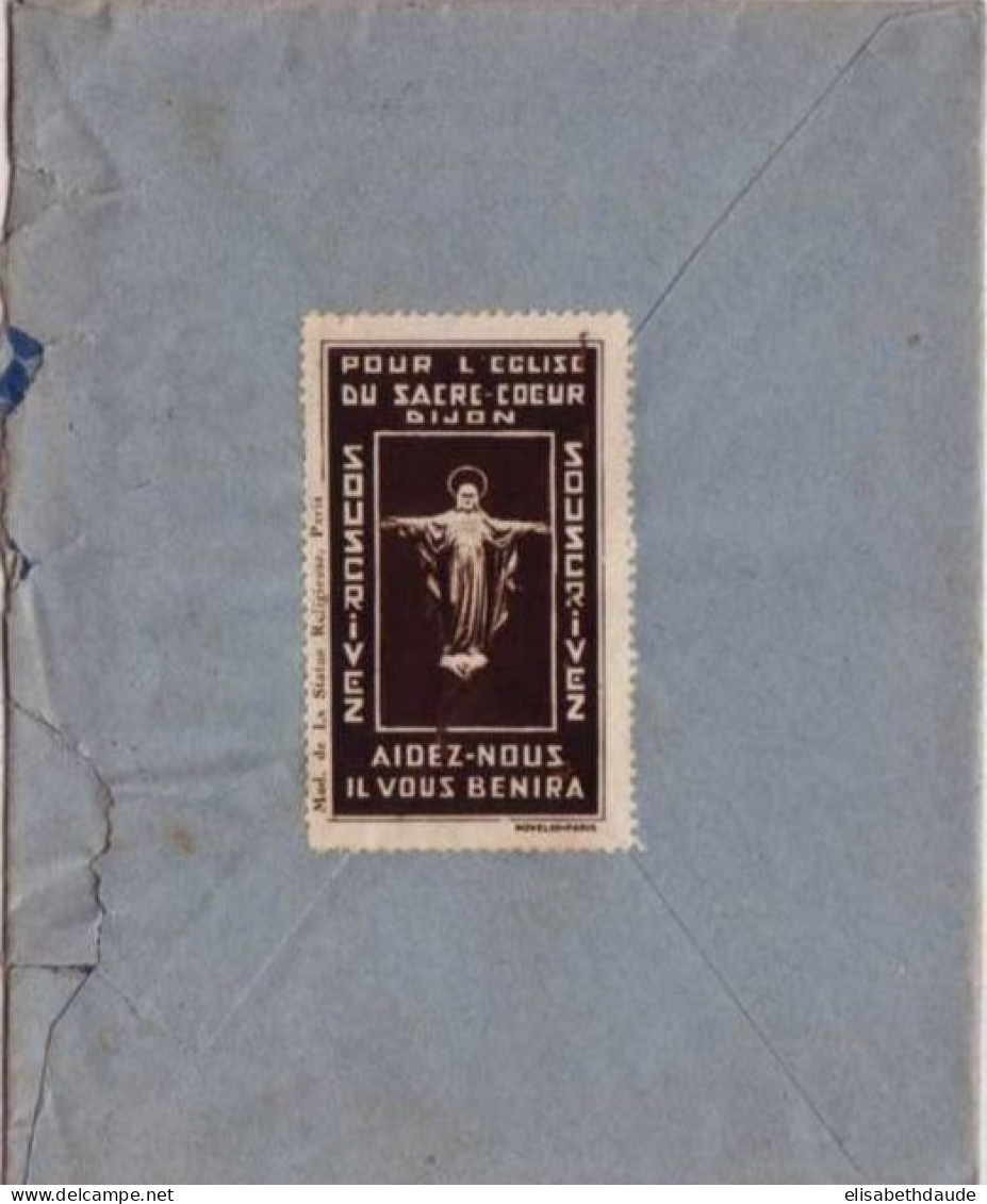 SAONE Et LOIRE - 1934 - BUREAU De DISTRIBUTION - LETTRE De CHANES - PAIX - VIGNETTE SACRE COEUR DIJON Au DOS ! - Covers & Documents