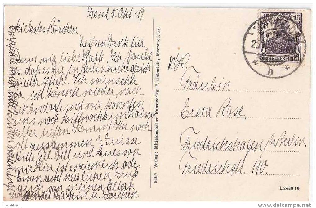 Mittweida Geschäfte 25.10.1919 Pferdewagen Apotheke Weises Zahnatelier Zahnarzt Kaufhaus H Bach Restaurant Börse Uhrmach - Mittweida