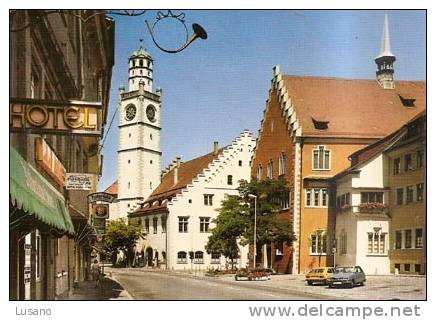 Ravensburg - Marienplatz Mit Blaserturm, Waaghaus Und Rathaus - Ravensburg