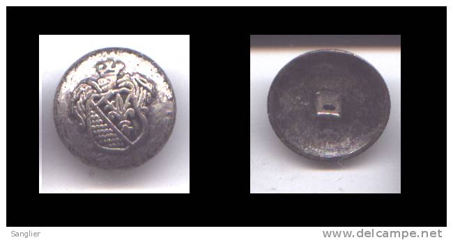 BOUTON  21 MM - BLASON - ARGENTE - Knopen