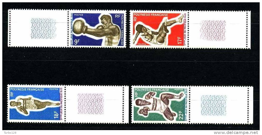 POLYNESIE 1969  N° 66/69 ** Neufs = MNH Superbes Cote 37 € Sports Jeux Pacifique Port Moresby Boxe Saut Marche - Nuevos