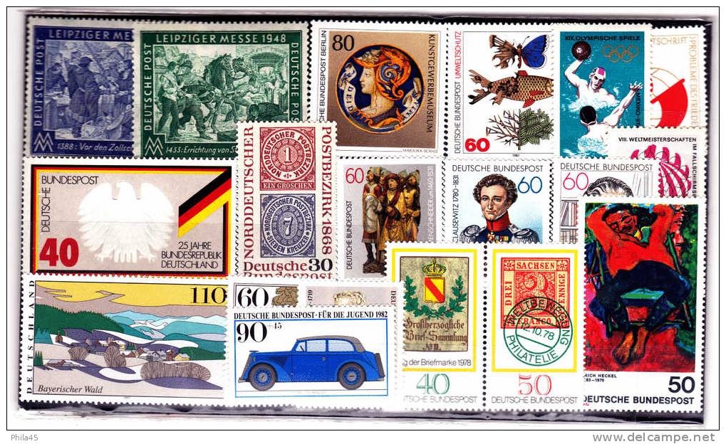 Vrac De 150 Timbres Neufs ** Sans Charnière, Tous Différents   Plus Un Bloc   ALLEMAGNE - Alla Rinfusa (max 999 Francobolli)