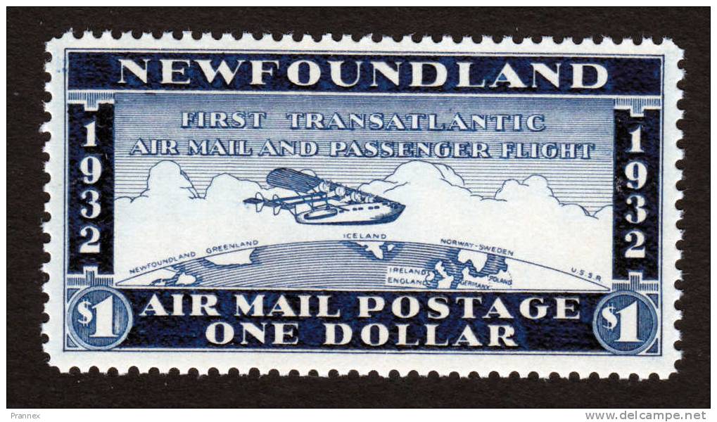 Newfoundland, Scott #Airmail Essay, Mint Never Hinged, Transatlantic Flight, Issued 1932 - Back Of Book