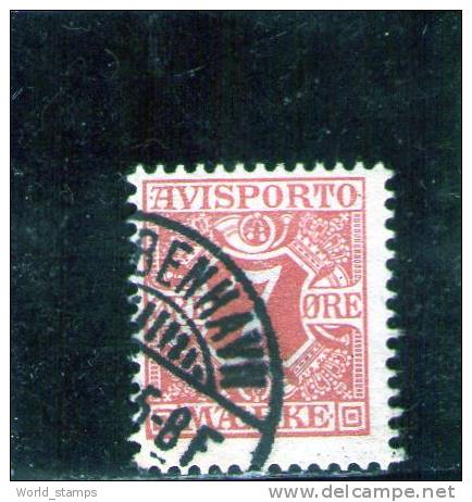 DANIMARCA 1907 FRANCOBOLLI PER GIORNALI USATO - Dienstmarken