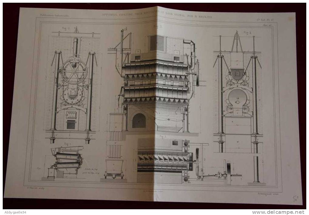 APPAREIL CONTINU POUR REVIVIFIER LE NOIR ANIMAL PAR M. BRINJES  Exposition Universelle. - Maschinen