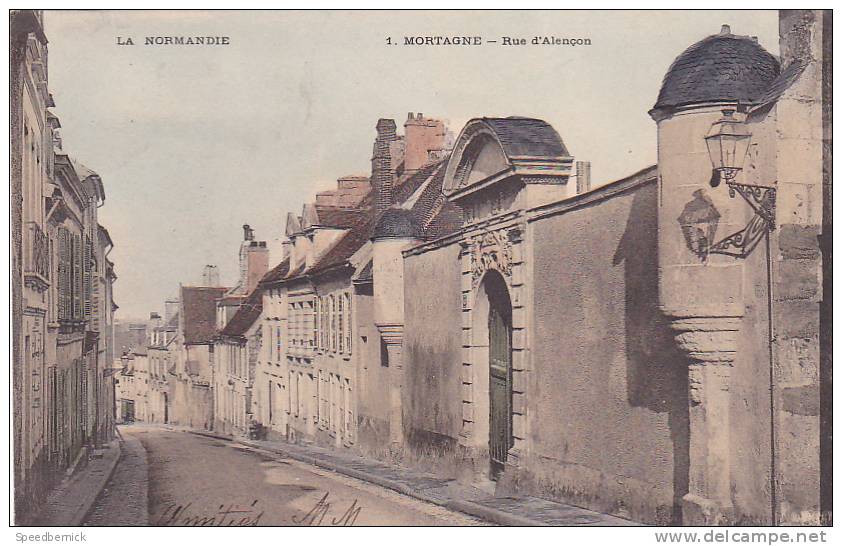17462 MORTAGNE Rue D´ Alençon ; 1 éd ? Colorisée 1904 - Mortagne Au Perche