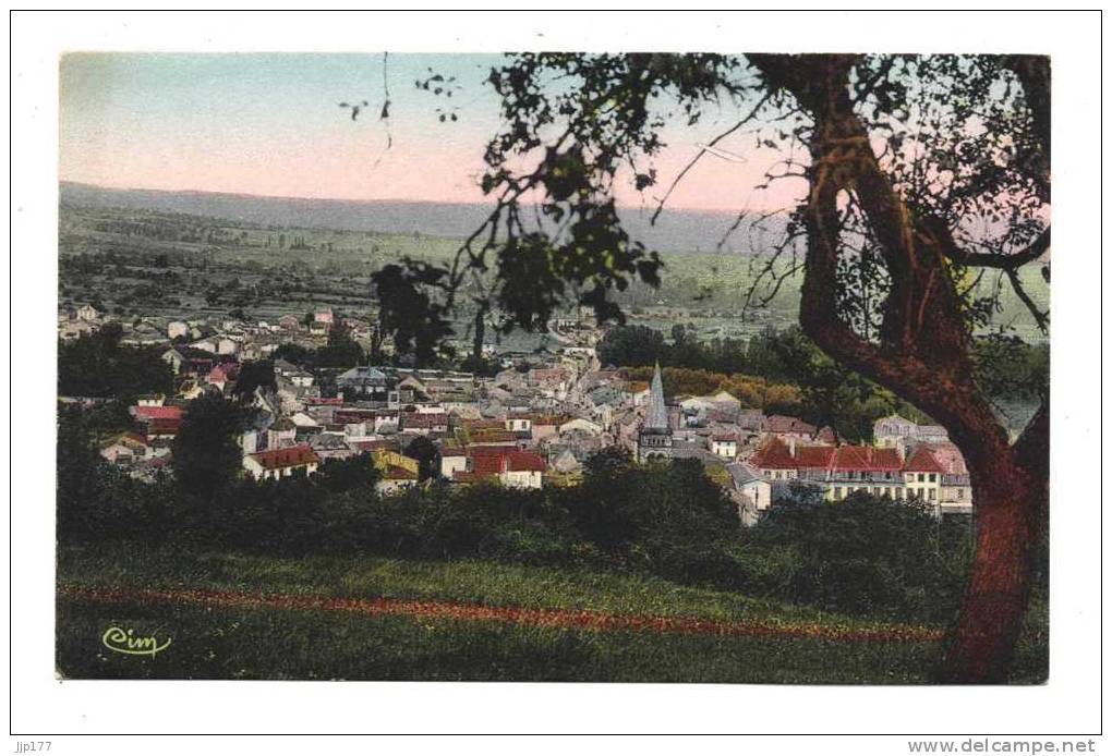 Combronde Vue Panoramique Couleur Sur La Ville Format CPA - Combronde