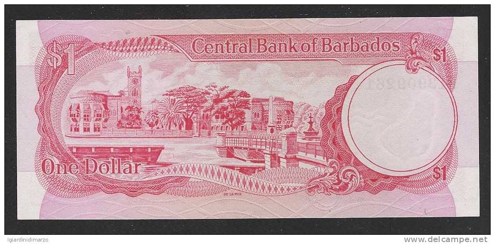 BARBADOS - BANCONOTA DA $ 1  - NON CIRCOLATA (FDC-UNC) - OTTIME CONDIZIONI. - Barbades