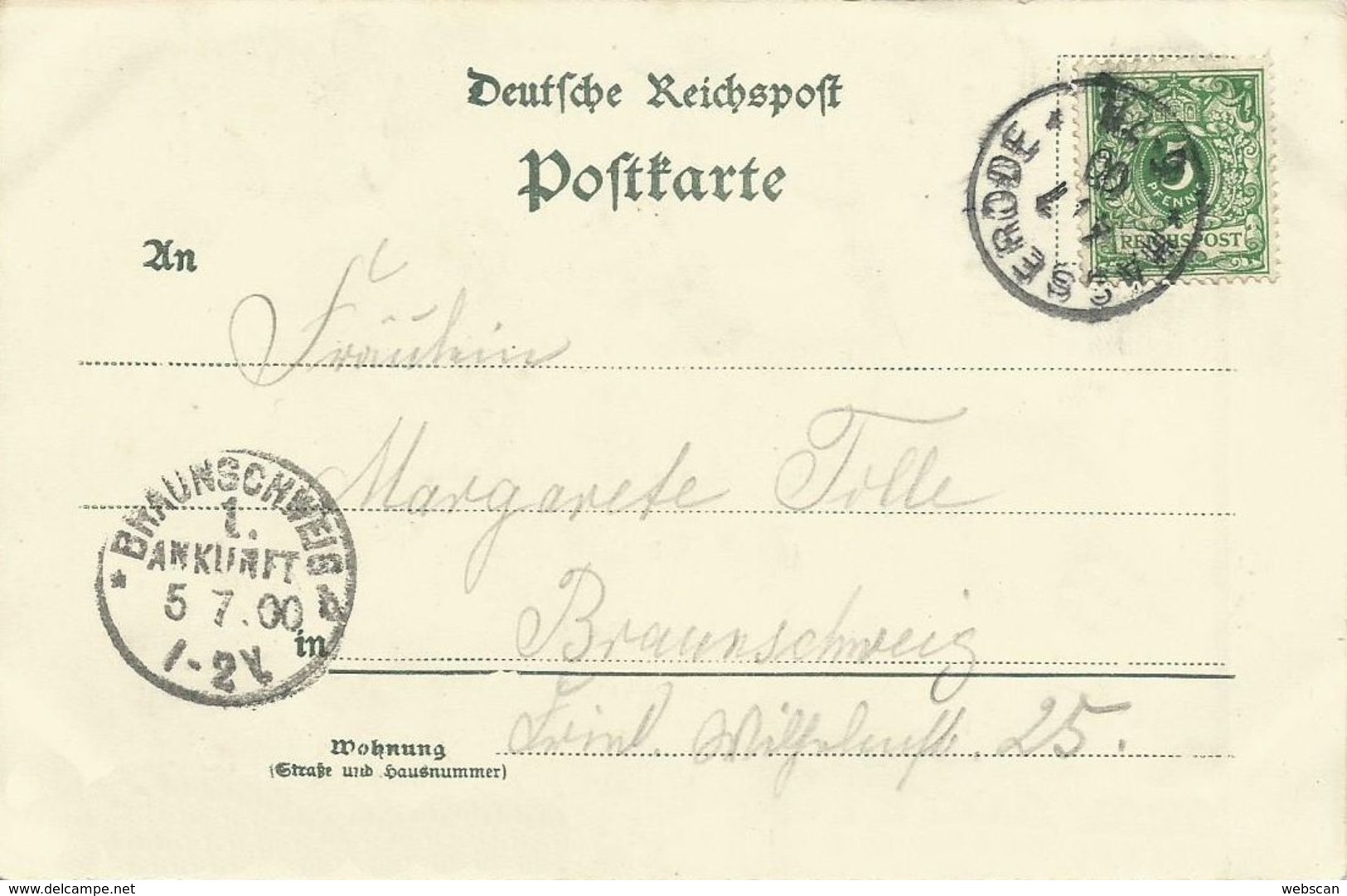 AK Wernigerode Steinerne Renne Gasthaus Silberner Mann 1900 #45 - Wernigerode