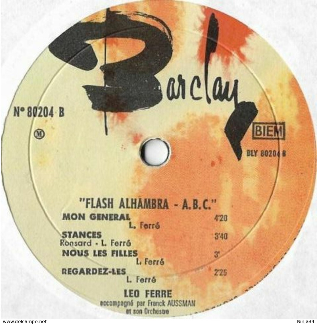 LP 25CM (10")  Léo Ferré  "  Alhambra  " - Formatos Especiales