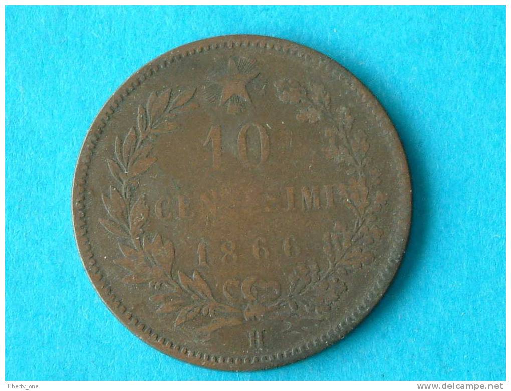 1866 H - 10 CENTESIMI / KM 11.3 ( For Grade, Please See Photo ) ! - 1861-1878 : Victor Emmanuel II