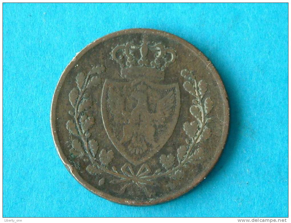 1826 - 5 CENTESIMI SARDINIA / C # 99 Ou 100 (?) ( For Grade, Please See Photo ) ! - A Identifier