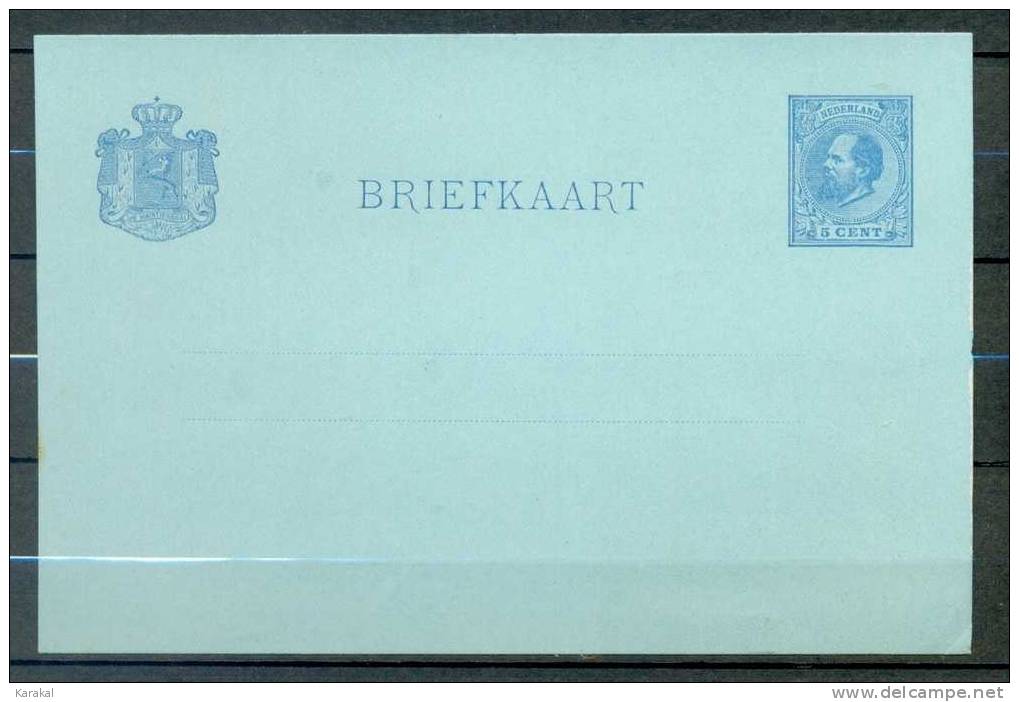 Netherlands Nederland 1881 Briefkaar Postal Stationery Willem III MH X - Postal Stationery