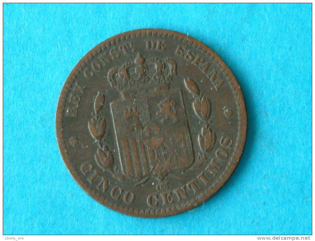 1879 OM - 5 CENTIMOS / KM 674 ( For Grade, Please See Photo ) ! - Autres & Non Classés