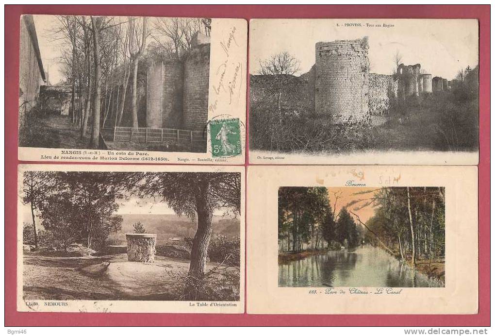 LOT N° 09 De 30 CPA : ( 77 )  Divers Seine Et Marne.. ( Toutes Scannées ) - 5 - 99 Postcards