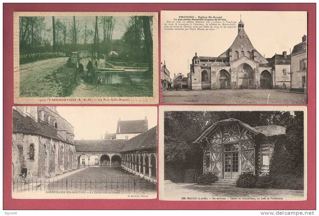 LOT N° 09 De 30 CPA : ( 77 )  Divers Seine Et Marne.. ( Toutes Scannées ) - 5 - 99 Postcards