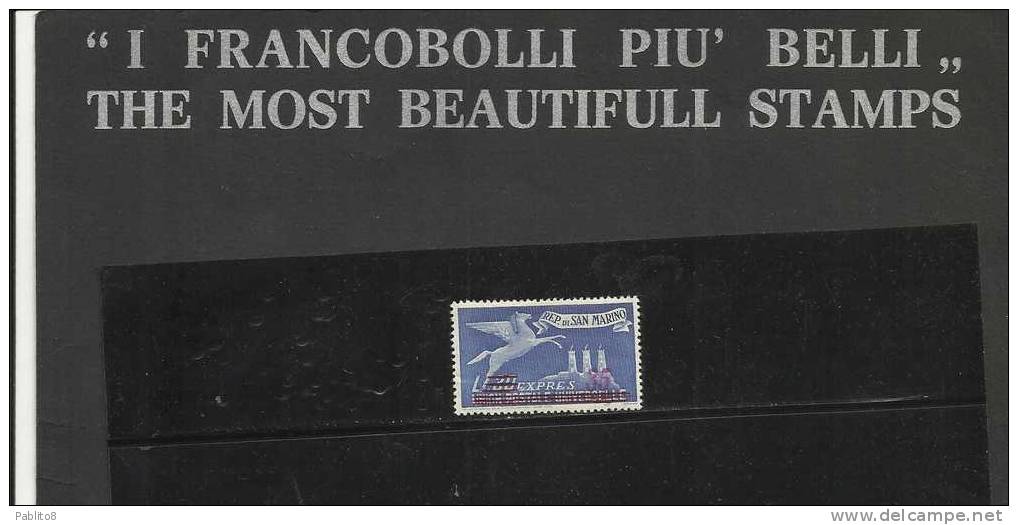 SAN MARINO 1947 - 1948 ESPRESSI SPECIAL DELIVERY SURCHARGED ESPRESSO SOPRASTAMPATO LIRE 35 SU 30 MNH VARIETA'CALCOGRAFIA - Express Letter Stamps