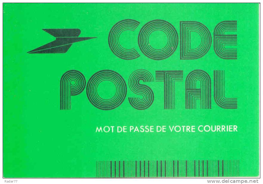 Carte CODE POSTAL Verte Pour Attribution D'un Cedex - Zipcode