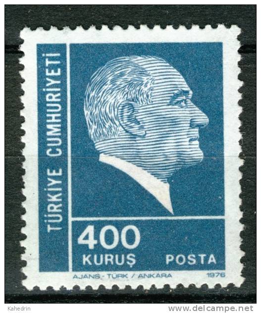 Turkey/Turquie/Türkei 1976, Atatürk (*), No Gum - Ungebraucht