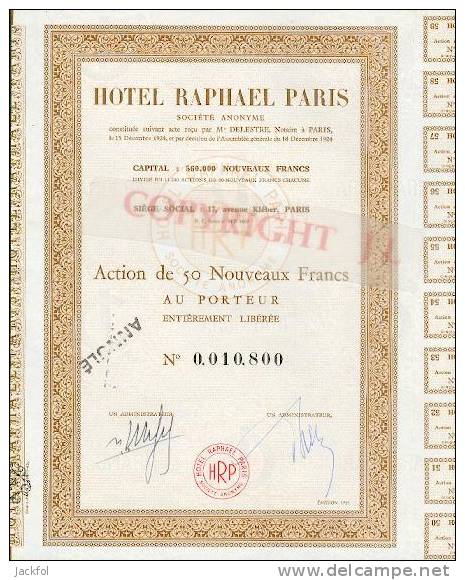 Hotel Raphael Paris S.A. - Toerisme