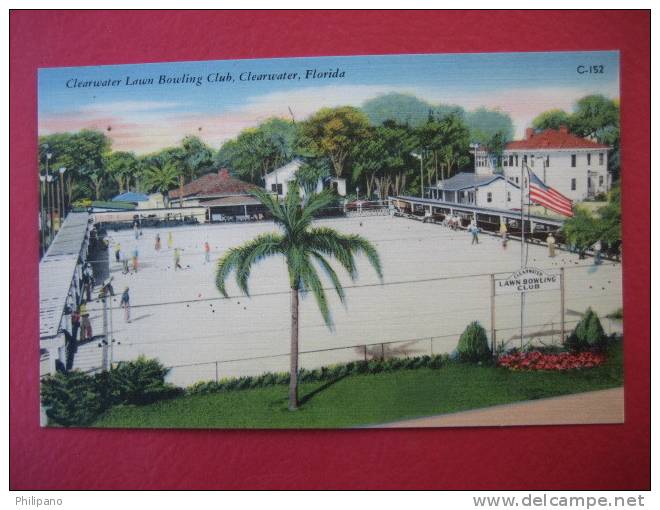 Clearwater Fl--  Lawn Bowling Club       Linen---=====(ref131) - Clearwater