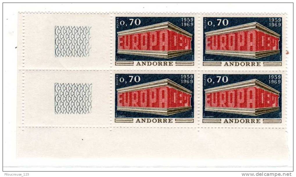 ANDORRE FRANCAIS - Y&T N° 195 -  Bloc De 4 TP ** - Nuevos