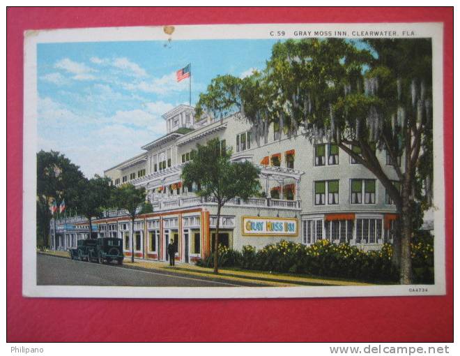 Clearwater FL   Gray Moss Inn  1938 Cancel     Vintage Wb--====(ref131) - Clearwater