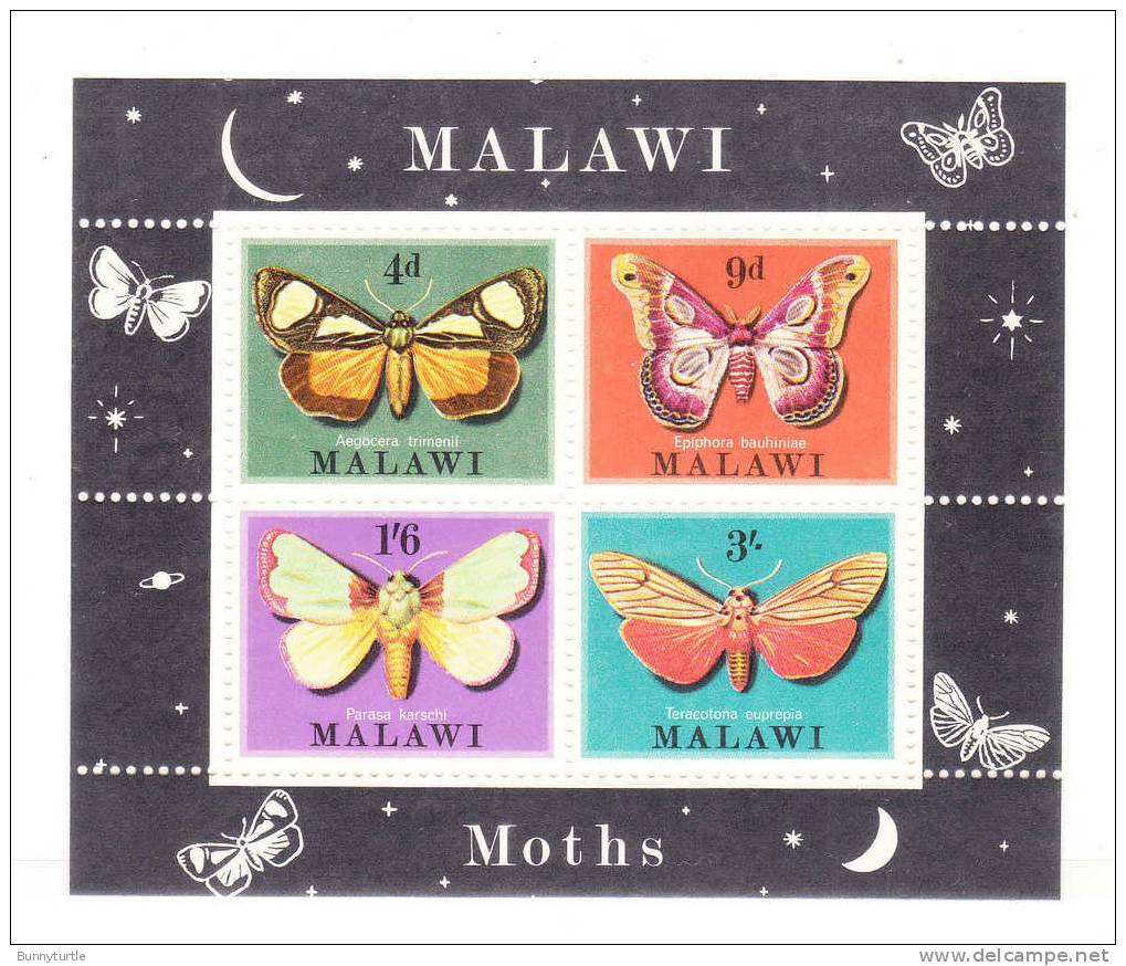 Malawi 1970 Moths Of Malawi S/S MNH - Malawi (1964-...)