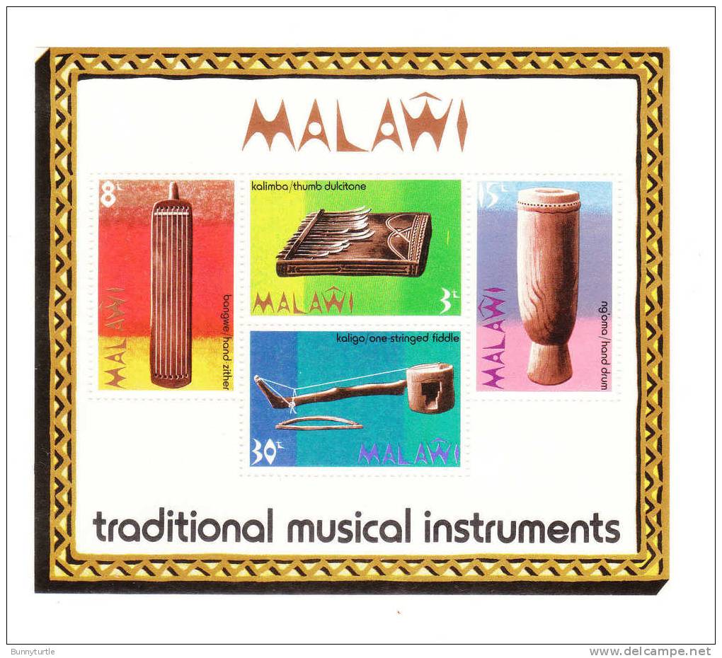 Malawi 1973 African Musical Instruments S/S MNH - Malawi (1964-...)