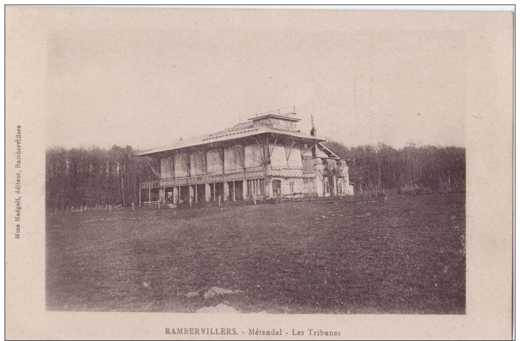 88 RAMBERVILLERS VOSGES  METENDAL LES TRIBUNES CHAMP DE COURSES Cpa Bon état - Rambervillers