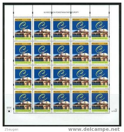 POLAND 1999 Michel No 3762 Sheet MNH - Ungebraucht