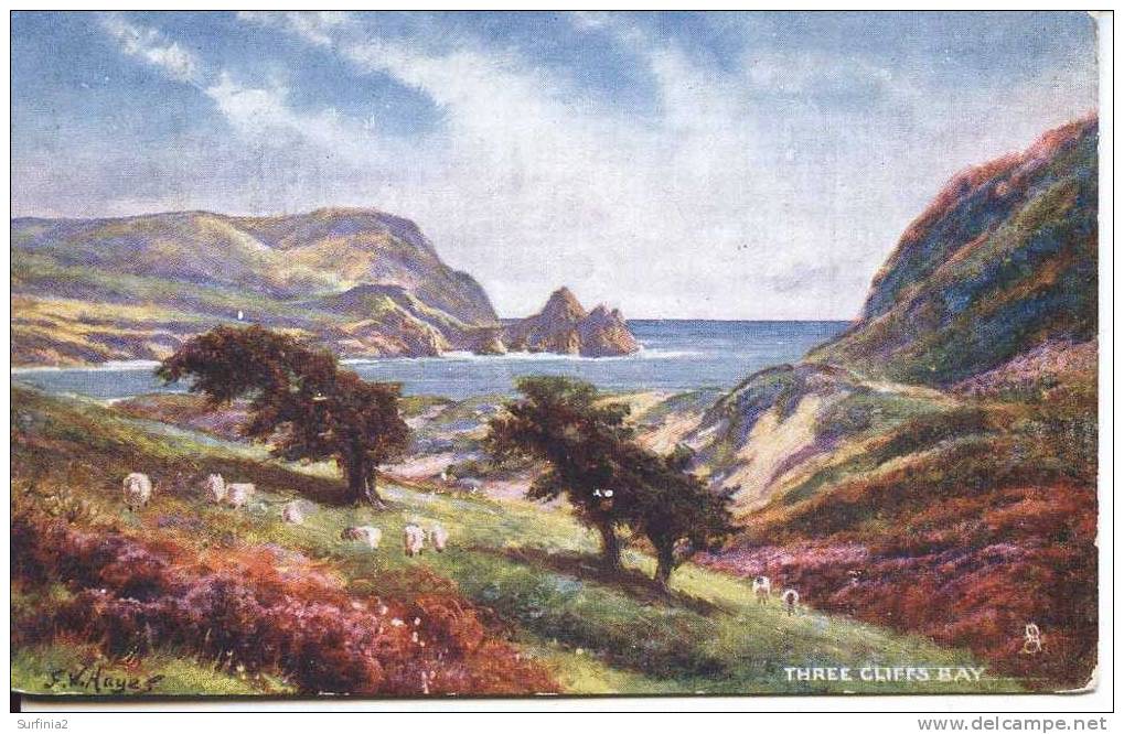 TUCKS OILETTE - GOWER - THREE CLIFFS BAY - F W HAYES - Autres & Non Classés