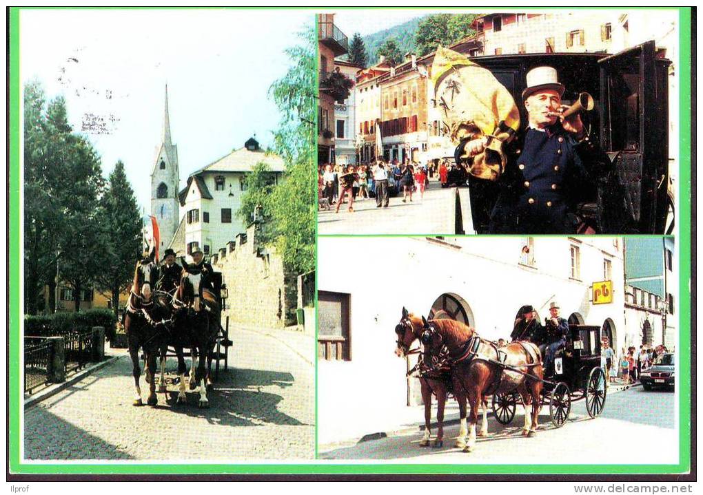 Carrozza Dei Servizi Postali Rievocazione Storica Epoca Austria - Taxis & Cabs