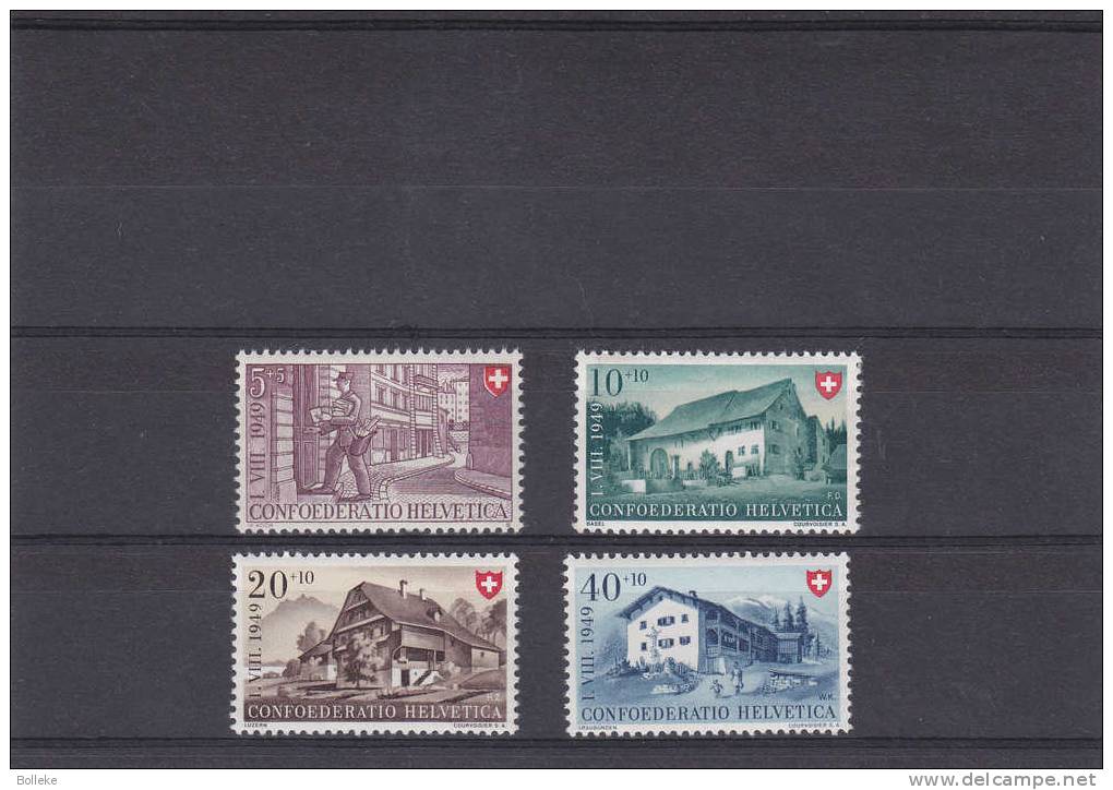 Suisse - Pro Patria - Yvert  477 / 80  °° - MNH - Batiments - Facteur - Valeur 9,00 Euros - Unused Stamps