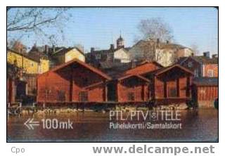 # FINLAND MD4 Old Riverside Storehouse In Porvoo 100 Magnetic 05.89 Tres Bon Etat - Finlande