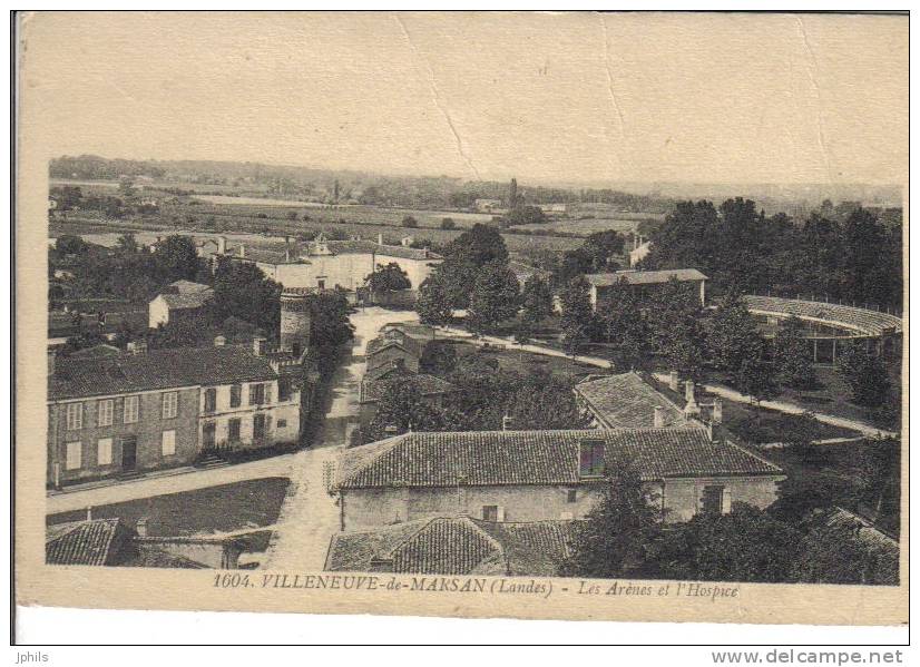 ( 40 ) VILLENEUVE DE MARSAN Les Arénes Et L'Hospice - Villeneuve De Marsan