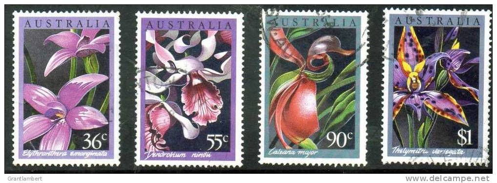 Australia 1986 Orchids Set Of 4 Used - - Actual Stamps - Used Stamps