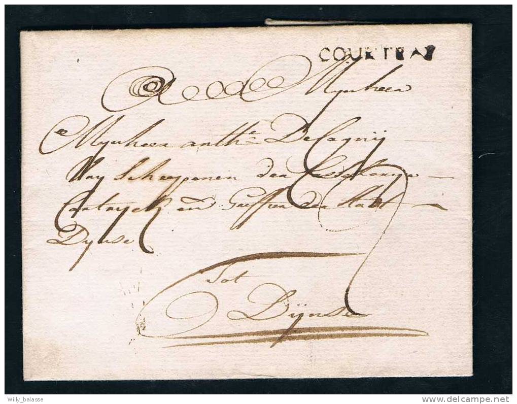 Belgique Précurseur 1783 Lettre Avec Marque "COURTRAY". - 1714-1794 (Oostenrijkse Nederlanden)