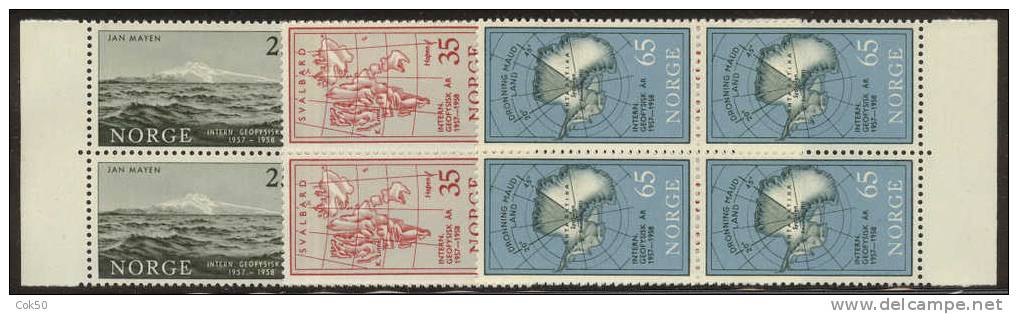 NORWAY «Geophysical Year» 1957 Blocks Of 4 (Michel Cat.no 411-13) - Very Nice  MNH Condition. - Unused Stamps