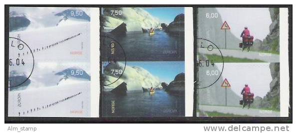 2004 Norge Norwegen  Mi. 1497-9 Do Du  Used   Booklet Stamps Europa - 2004