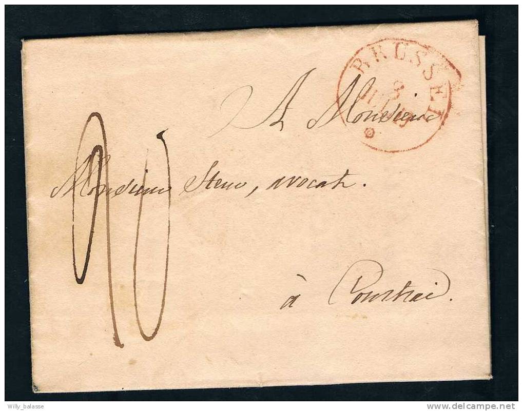 Belgique Précurseur 1829 Lettre Avec T11 "BRUSSEL" Entête : "Académie Royale Des Sciences Et Belles Lettres". - 1815-1830 (Hollandse Tijd)