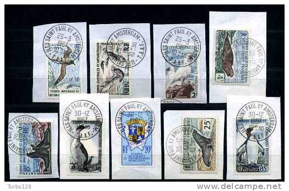 TAAF N° 12/17 Série Complète Oblitérés Used Cote 130 € Faune Oiseaux Chionis Cormoran Manchots Birds Armoiries Animaux - Used Stamps